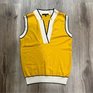 Gucci Women’s Sleeveless Blouse Top in Yellow, Size Large
